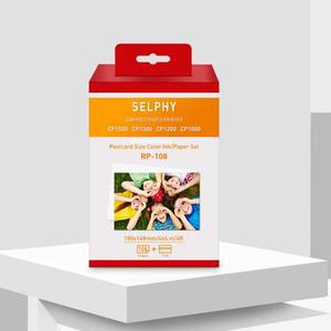 KP-108IN 호환 Canon Selphy 잉크 카세트 Selphy 인화지 세트 Canon Selphy CP1500 CP1300 CP1200 CP1000
