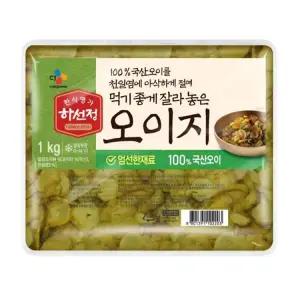 하선정 먹기좋게 자른 오이지 1kg×2개 (냉장포장) /
