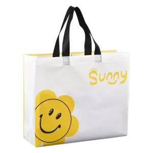 세븐집 스마일 부직포 쇼핑백, 써니, 10개, 중