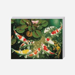 DIY 보석십자수 세트 연못속의 잉어 40x50cm