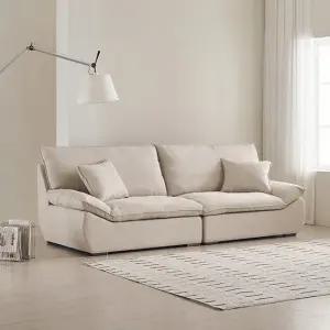 삼익가구 두모브 구스 패브릭 4인용 소파 스툴제외)