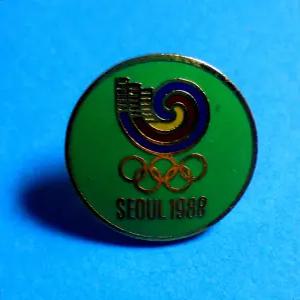1988년 제24회 88 서울 올림픽 대회 뱃지 호돌이 빼지 기념 배지(원형)