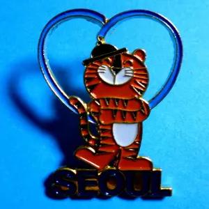 1988년 제24회 88 서울 올림픽 대회 뱃지 호돌이 빼지 기념 배지(하트)