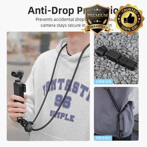 DJI Osmo Pocket 3 용 끈 조절 가능한 코드 넥 스트랩 크로스 바디 목걸이 교수형 로프 분실 방지 액세서리