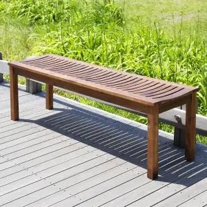 [영가구]샘우드 야외용 아카시아 원목 평벤치 의자