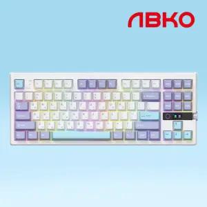 앱코 A87K 3모드 퀵스압 유무선 텐키리스 기계식 키보드 블루 벚꽃축 리니어