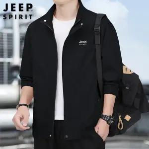 JEEPspirit 남성 재킷 봄 가을 비즈니스 캐주얼 통기성 좋고 편안한 재킷