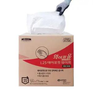 와이프올 L25 에어포켓와이퍼 중형 200매 4개 41704