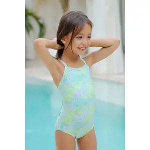 [르망고] Lily Blossom Mint_Girl (3396) 초등 여아수영복 생존수영 키즈 어린이 주니어 래쉬가드 실내수영복