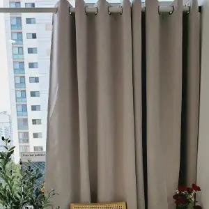 [창문형] 99.99%차단 암막커튼 + 초강력 커튼압축봉 세트