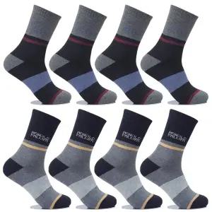 [아놀드파마] 겨울용 두꺼운 남자양말 8켤레 AP002 보온양말 기모양말 통파일양말
