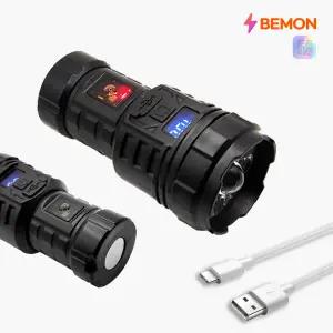 초강력 9개 LED 충전식 손전등 초경량 후레쉬 자석 캡라이트 등산 낚시