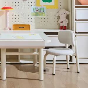 한샘 샘키즈 키즈테이블 스퀘어형+등받이 의자 세트