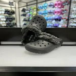 [크록스] 크록스 클래식 플리스 라인드 클로그(플리스 스트랩) 211396-001 블랙