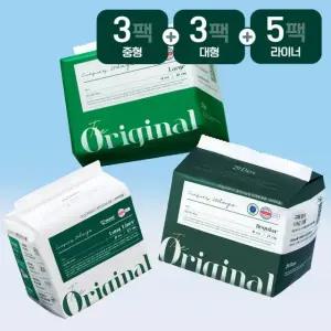 29데이즈 순면감촉 생리대 중형3+대형3+라이너5