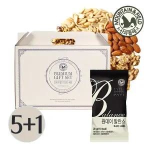 [5+1]산과들에 블랙그래놀라 하루견과 원데이발란스블랙 30봉 명절선물세트