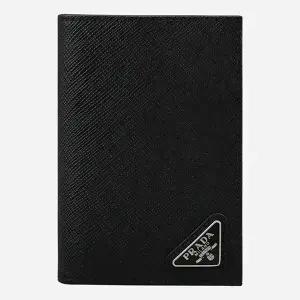 프라다 6S 2MC101 QHH F0002 사피아노 로고 카드 지갑 블랙