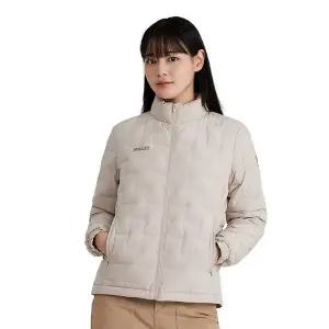 밀레 여성 경량 패딩 덕다운 오리털 LD 시그니처 튜브 자켓 2 라이트베이지