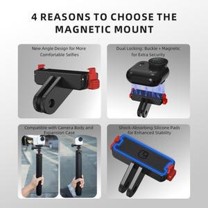 호환 플라이마일 마그네틱 퀵 릴리즈 마운트  인스타360 GO 울트라 액세서리용  금속 장치 각진 베이스  어