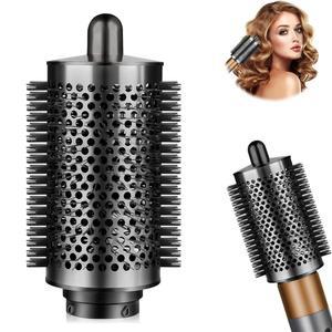 [미국배송] 다이슨 에어랩 스타일러 부착용 대형 원형 브러시 액세서리용 볼륨 브러시 및 헤어 스타일 교체 도구(그레이) 업그레이드