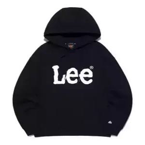 리 후드티 lee 빅 트위치 로고 후드 티셔츠 블랙
