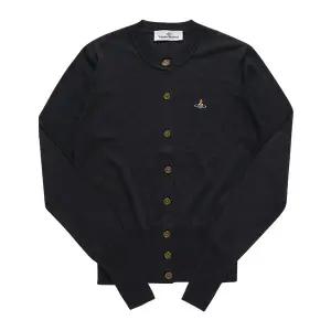 [비비안웨스트우드] 1803002P Y001A N402 베아 ORB 오브 로고 울 실크 여성 가디건