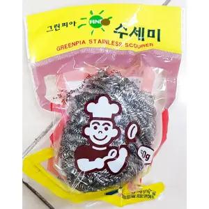 서부산업 철수세미 50g x 10개/세트/스텐/스테인레스/스텐레스/철제/수세미/찌든때/강력/주방/업소/용/가정