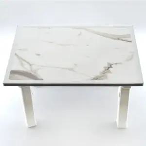 대리석풍 접이식 좌식 테이블 티테이블 - 4호 75x48cm/소형/작은/밥상/공부상/작은상/간이/경량/가벼운/1인