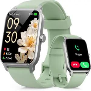 알렉사 및 블루투스 통화가 가능한 여성용 스마트 워치 1.85인치 HD 화면 피트니스 트래커 30일 배터리