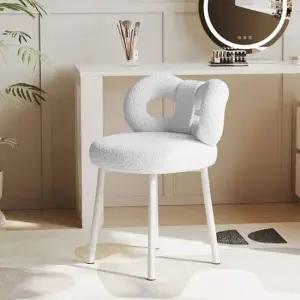 램스 인테리어 화장대의자 카페 식탁 등받이 스툴 패브릭 의자