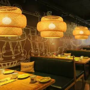 라탄등 등갓 조명갓 대나무 라탄 펜던트 거실 로비 인테리어 차실 식당 우드포인트 뱀부