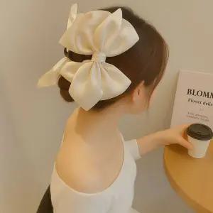 새틴 왕리본 집게핀 올림머리 빅리본 헤어핀 집게핀 리본집게핀