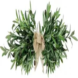 24인치 꽃무늬 스웨그 그리너리 인조 올리브 초록 잎 열매가 달린 봄꽃무늬 웨딩 아치 파티 벽 홈 가든