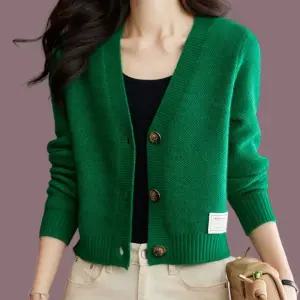 그물 가디건 시슬리 카디건 짧은 스웨 니트 섹션 높은 스커트