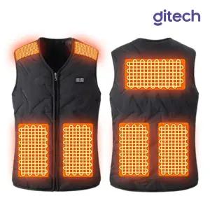 디테크 V넥 캠핑 보온 발열 온열 열선 usb 패딩 조끼