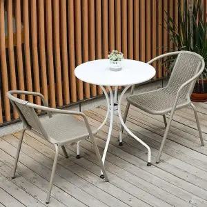 세트 2인용 원형테이블 탄소강 의자 (WFHJK8A)