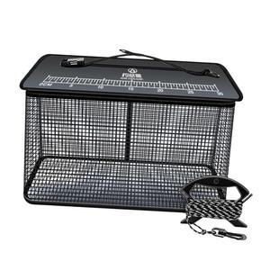 Gitohoni 스컬리 튜브로 수면에 뜨는 낚시용 빅 컴팩트한 수납 피쉬케이지 6m 미끄럼방지 로프 어획망 튼튼한 봉제 물고기 보호 가방 물 여과 피쉬 바스켓 개폐가 쉬운 지퍼 제방 낚시, 계류 배 낚시에 대응