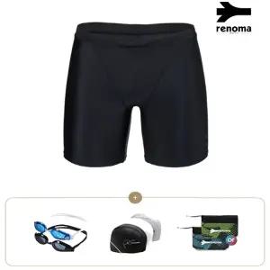 [롯데백화점]레노마 남성 포인트 3부 수영복수경수모세트  MS2F803SET_BK