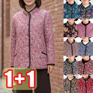 [엄마옷 로즈맘][1+1] 효도꽃기모자켓