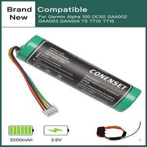 Garmin Alpha 100DC50GAA002GAA003GAA004T5TT10TT15T5 추적 목걸이용 3200mAh 개 배터리