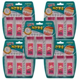 날개단 치간칫솔 5개 구강 관리 양치 이쑤시개 치간 간용 아사이 칫솔질 치아 이빨 아용 닦이 아틈이 아크