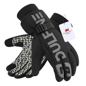 DULFINE 방수 방풍 34 야외 신슐레이트 안감 사이클링 겨울 보온 오토바이용 장갑 남성 작업 터치 3M 100 여성용 따뜻한 스크린 스키