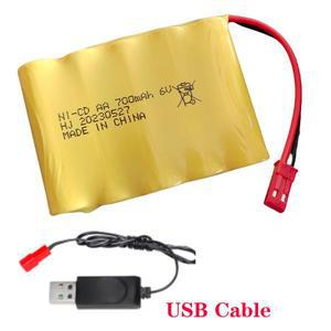 전기 장난감에 대 한 6V 700mAh AA NI-CD 배터리 팩 자동차 선박 로봇 충전식 6.0v mah JST 플러그