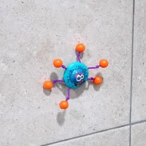 유아 실내체육 타일 유리 벽 던지기 활동놀이 긴발달린 몬스터 찐득이 4개