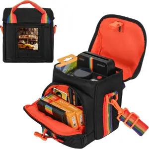 폴라로이드 32차 즉석 카메라와 호환 FURIMETY 어코디언 카메라 휴대용 케이스 간편한 포토 윈도우 슬링