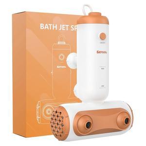 욕조용 BEORRM 목욕 제트, 휴대용 제트 스파, 듀얼 하이드로 제트가 있어 진정 효과가 있는 거품, 가정용 휴식용 스파 노란색(코드화)