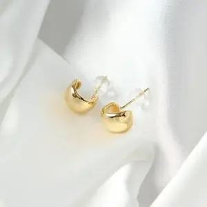 골드 물방울 볼륨 볼드 귀걸이 실버925-WFIFQSM
