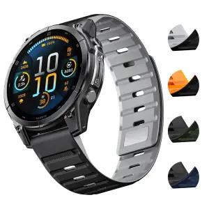 QuickFit 26mm 22mm 마그네틱 실리콘 스트랩 가민 페닉스 8 7 7X 6 6X 5X 플러스/에픽스 프로 2세대 47mm 5