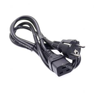 유럽 CEE7/7 슈코에서 IEC320 C19로 전원 코드, 16A 250V, C20 AC 케이블에 연결된 직선형 슈코 어댑터 리