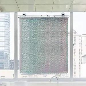 롤브라인드 창문 붙이는 햇빛가리개 실버 65X125cm